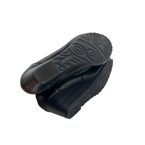 BareTraps Size 8.5  Leather Wedge Heels Slip-On Studded Design Black - Picture 12 of 13